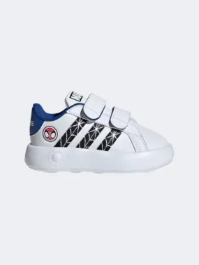 Adidas Marvel Spider Man Grand Court Infant-Boys Sportswear Shoes White/Black/Blue