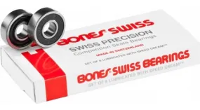 Bones Swiss Skateboard Bearings - 8 Pack