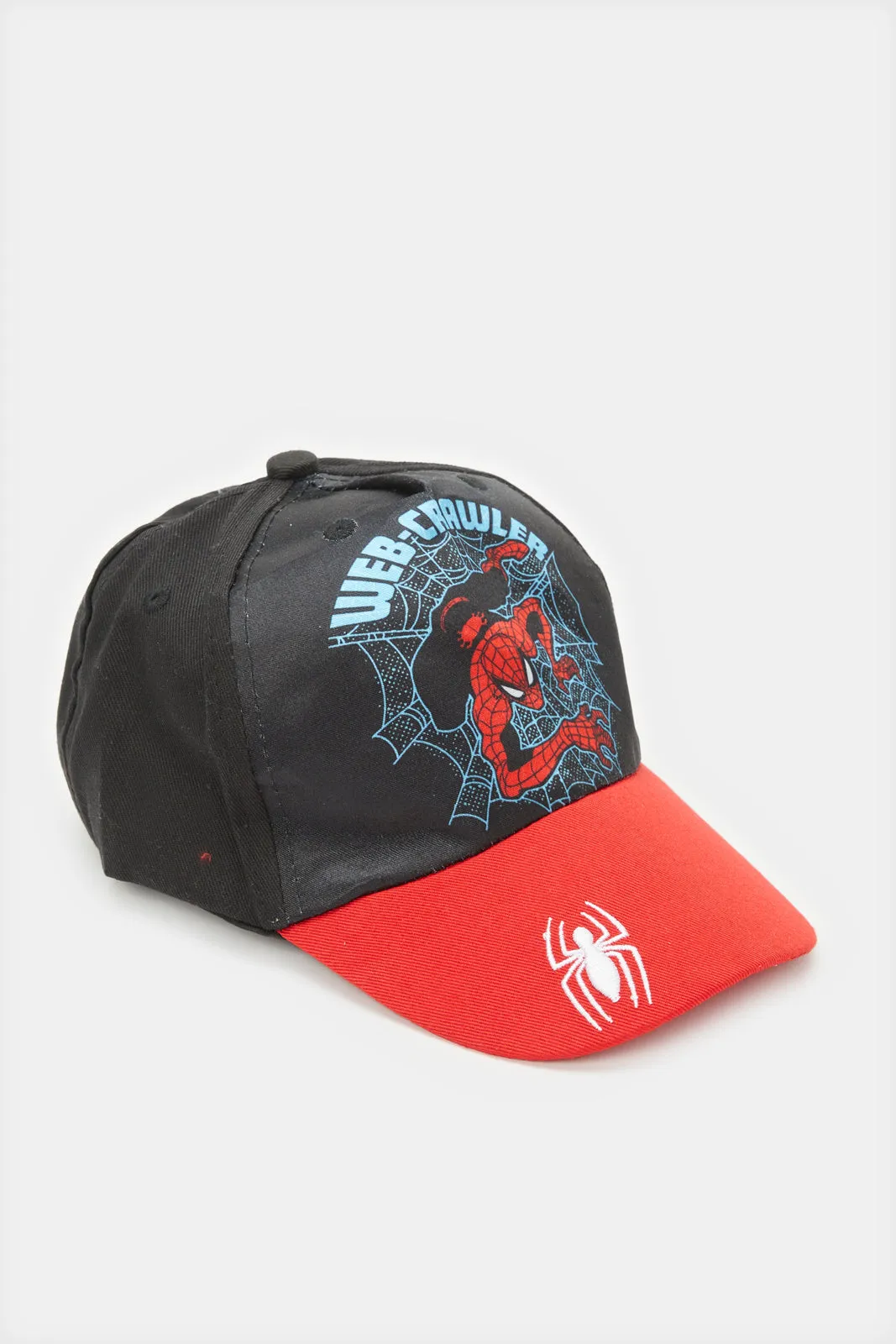 Boys Black And Red Spider-man Cap