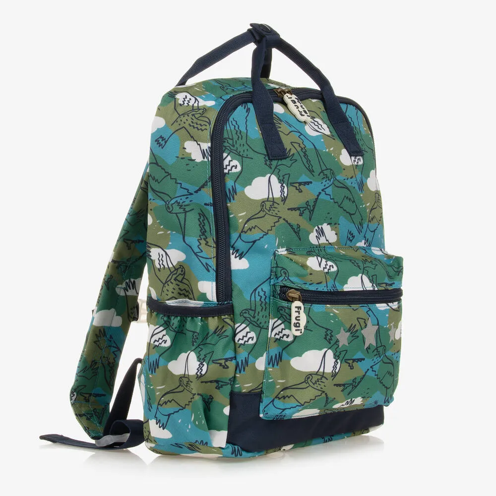 Boys Blue & Green Bird Backpack (34cm)