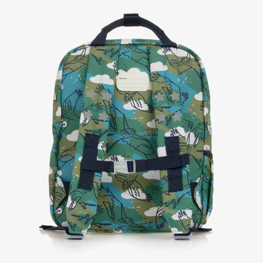 Boys Blue & Green Bird Backpack (34cm)