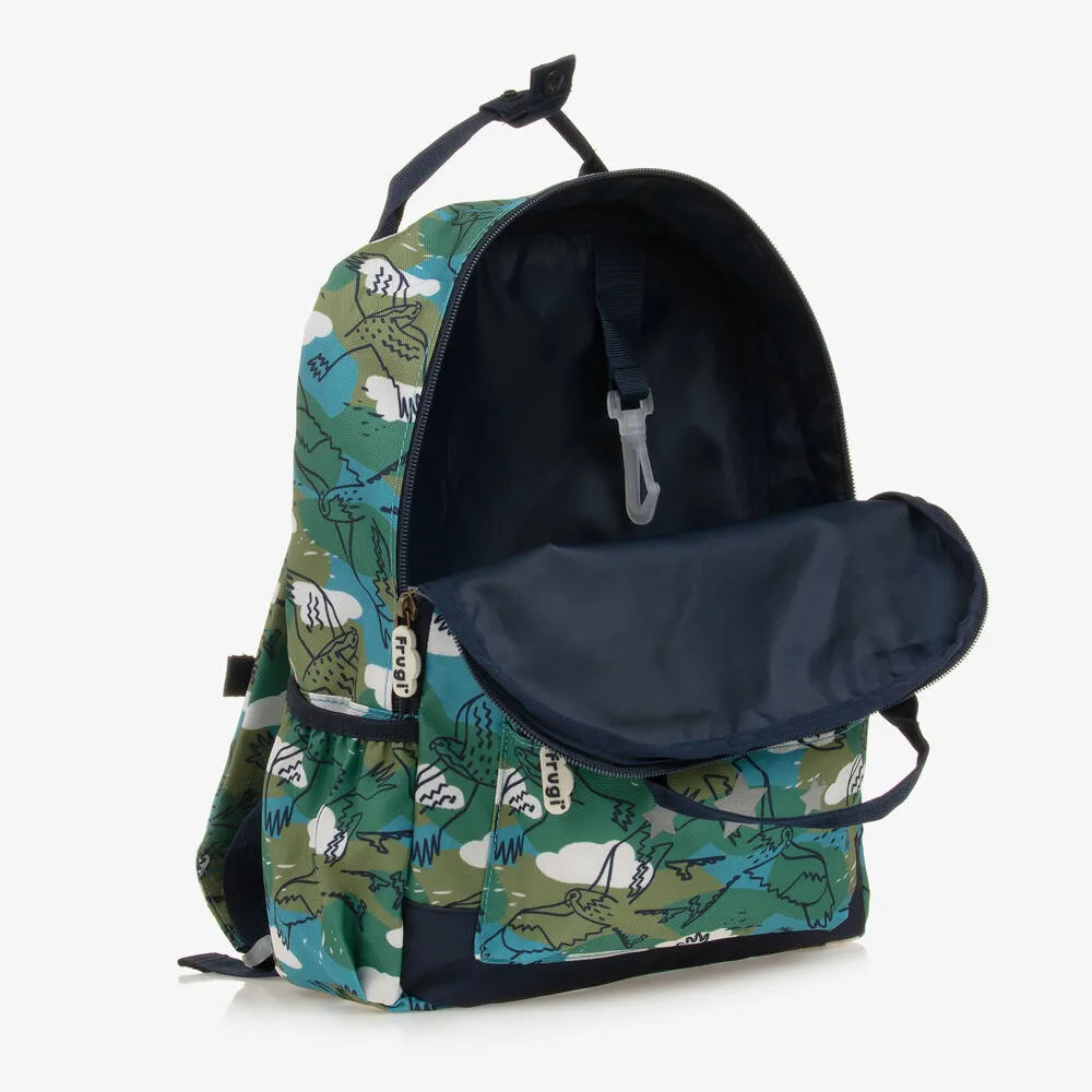 Boys Blue & Green Bird Backpack (34cm)