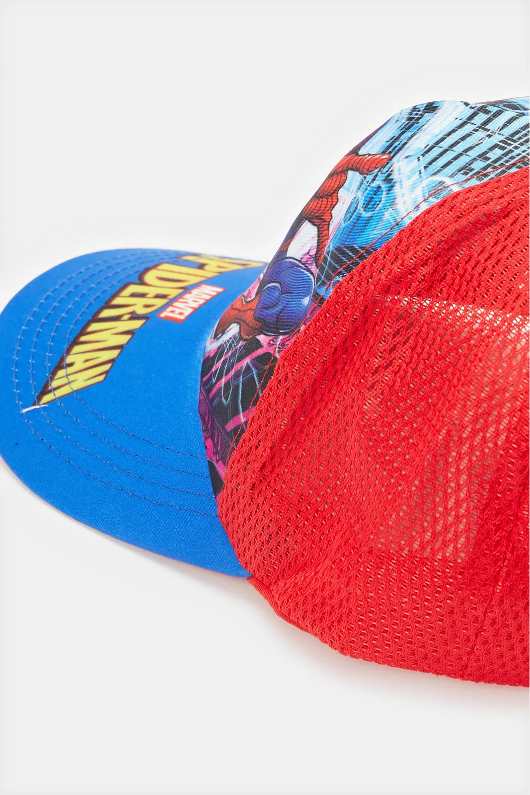 Boys Red And Blue Spider-man Cap