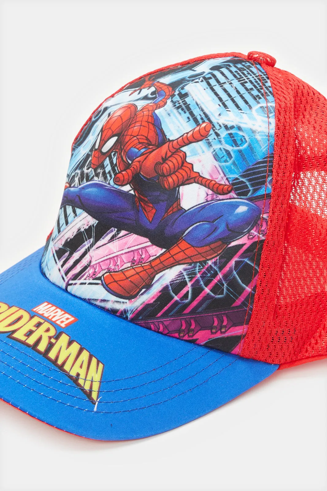 Boys Red And Blue Spider-man Cap