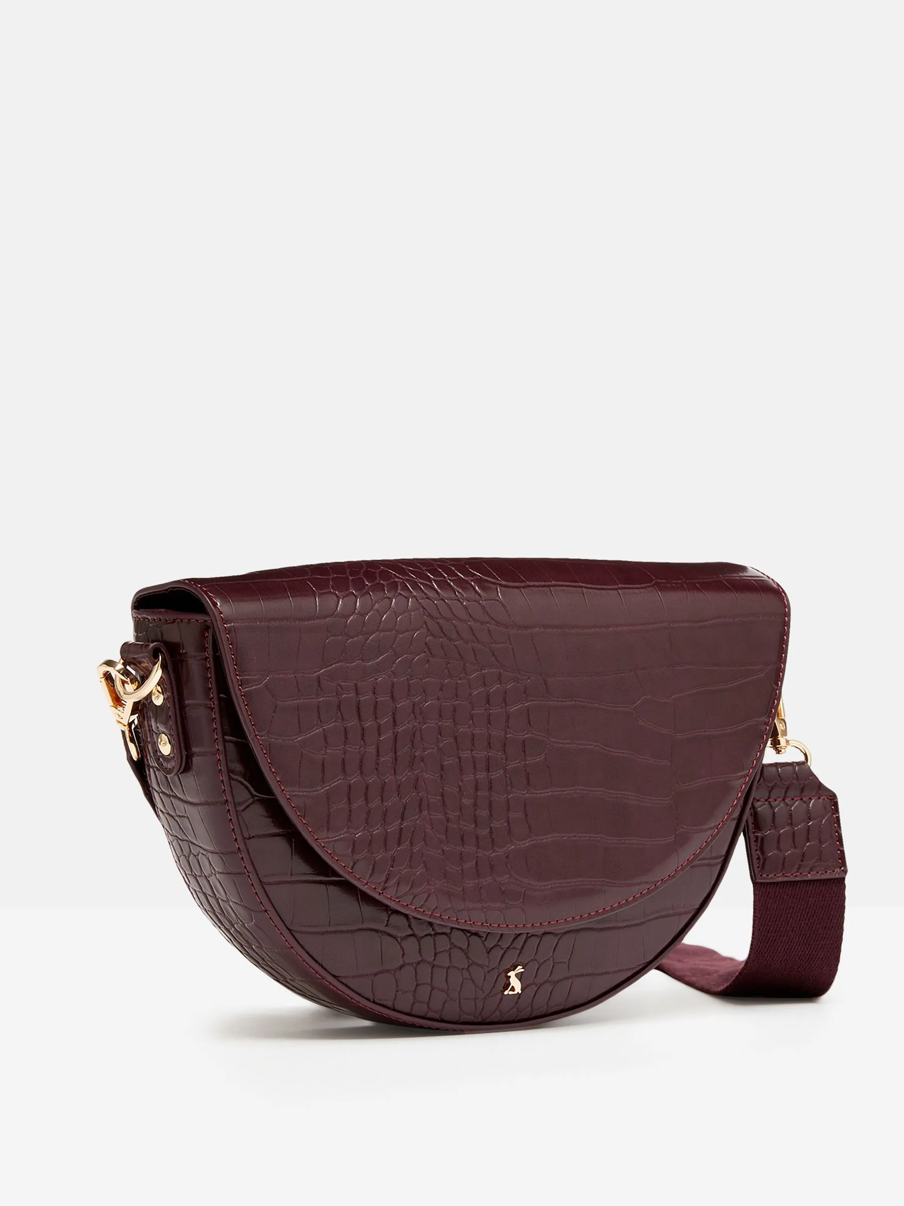 Burgundy Red Half Moon Cross Body Bag