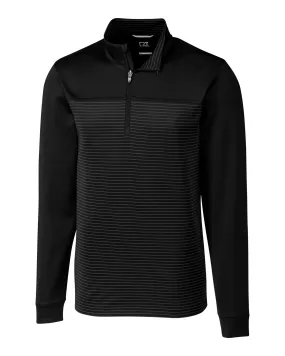 Cutter & Buck Traverse Stripe Stretch Quarter Zip Pullover Black