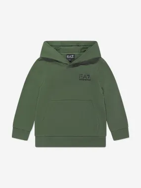 EA7 Emporio Armani Boys Logo Hoodie in Green