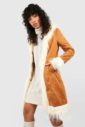 Faux Fur Trim 60S Style Jacket