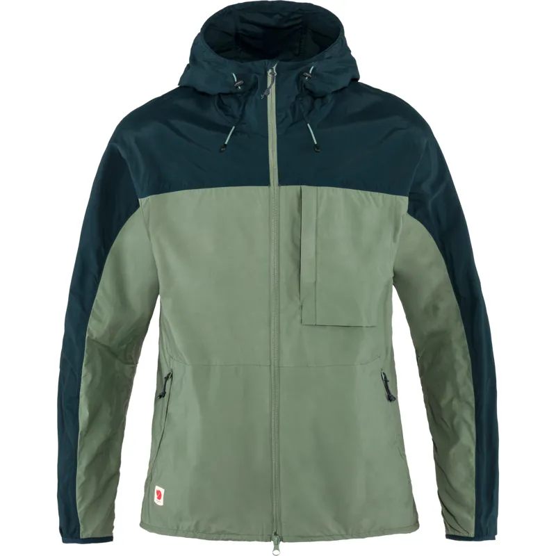 Fjallraven Mens High Coast Wind Jacket Patina Green / Navy