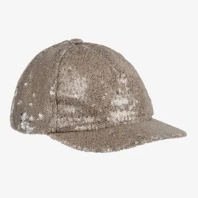 Girls Gold Sequin Cap