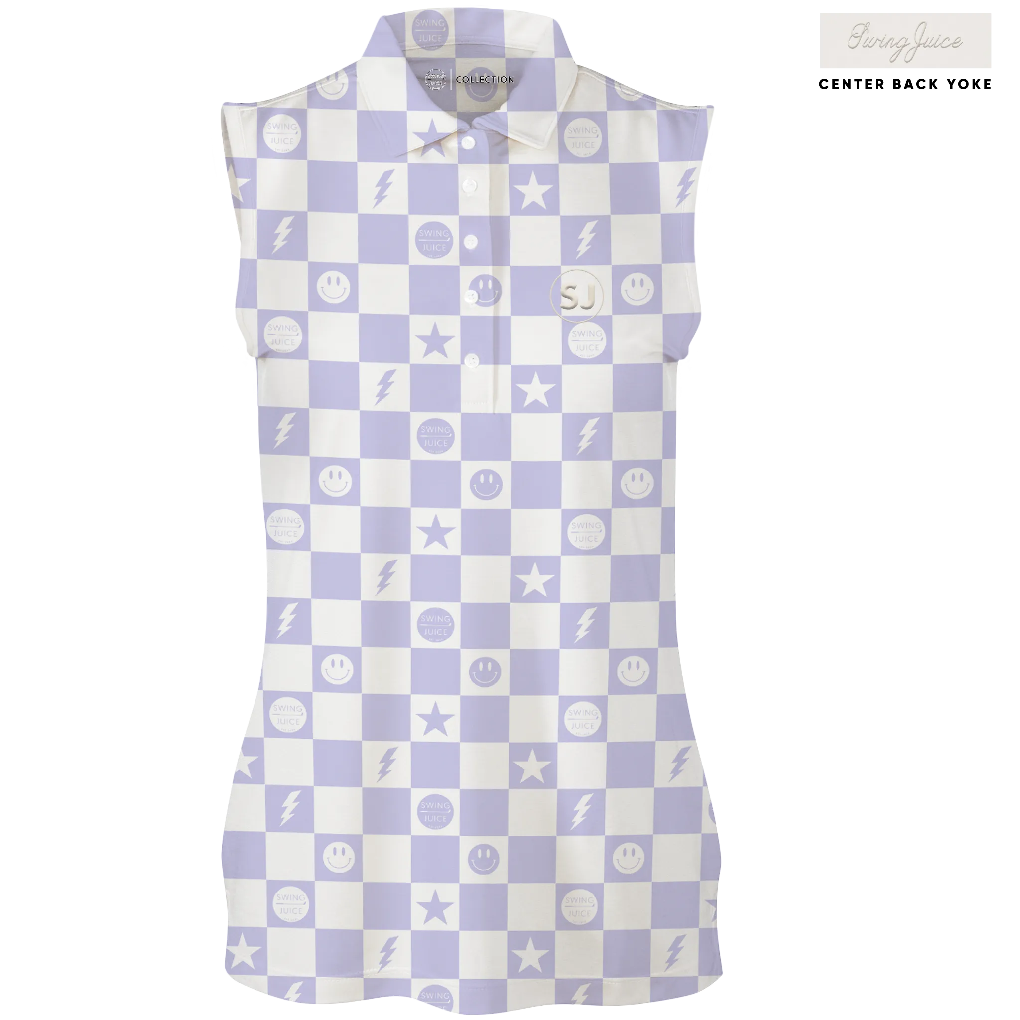 Golf Smiley Women's Sleeveless Polo