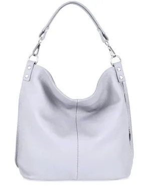 Gray leather bag ludmilla