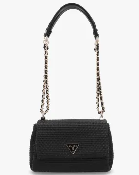 Guess Etel Woven Black Cross-Body Bag