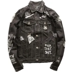 Hip Hop Denim Jacket For Men