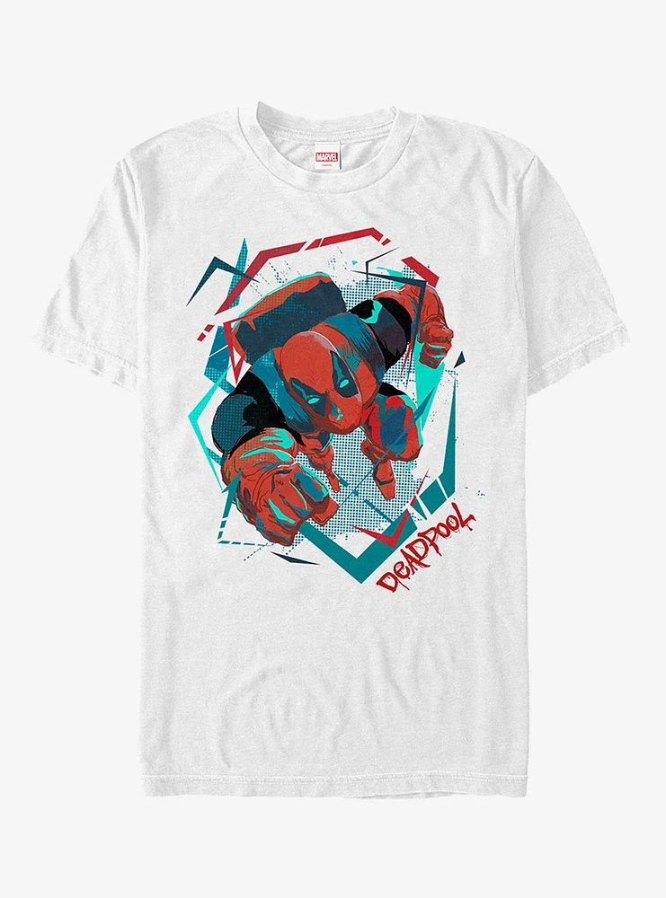 Hot Topic Marvel Deadpool Geometric Pattern T-Shirt