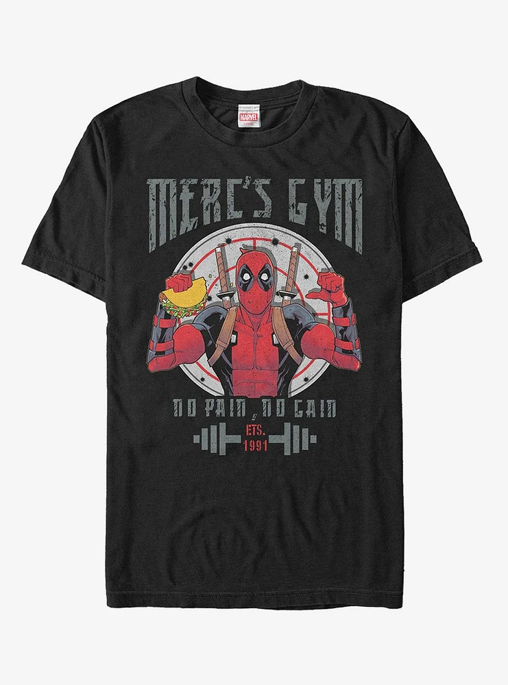 Hot Topic Marvel Deadpool Gym No Pain Gain T-Shirt