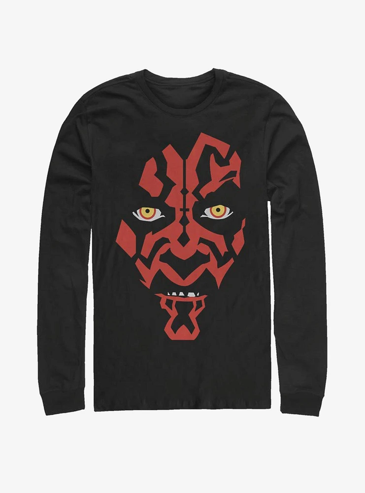 Hot Topic Star Wars Darth Maul Face Long-Sleeve T-Shirt