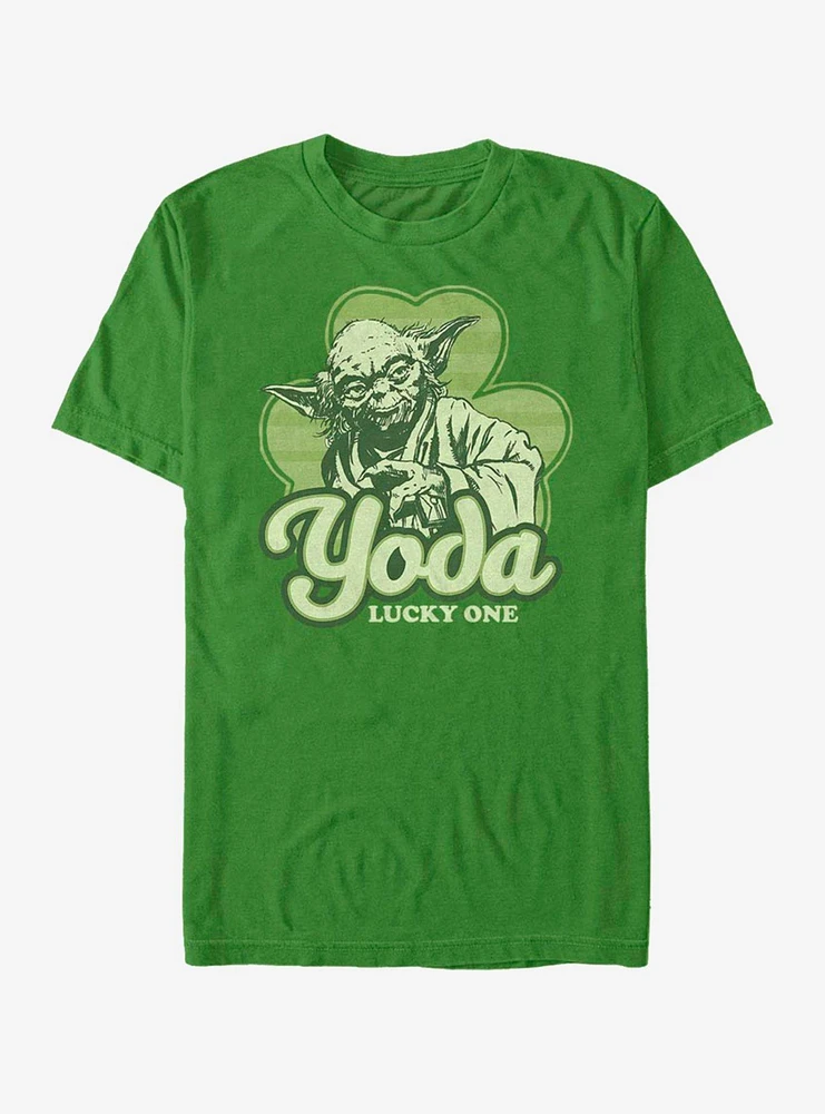 Hot Topic Star Wars Yoda Lucky Retro T-Shirt