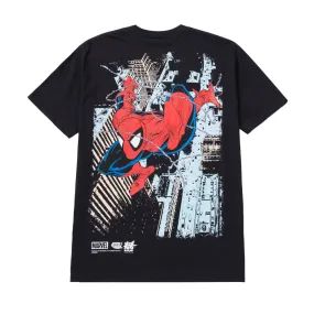 HUF X MARVEL COLLECTION SPIDER-MAN S/S TEE // BLACK