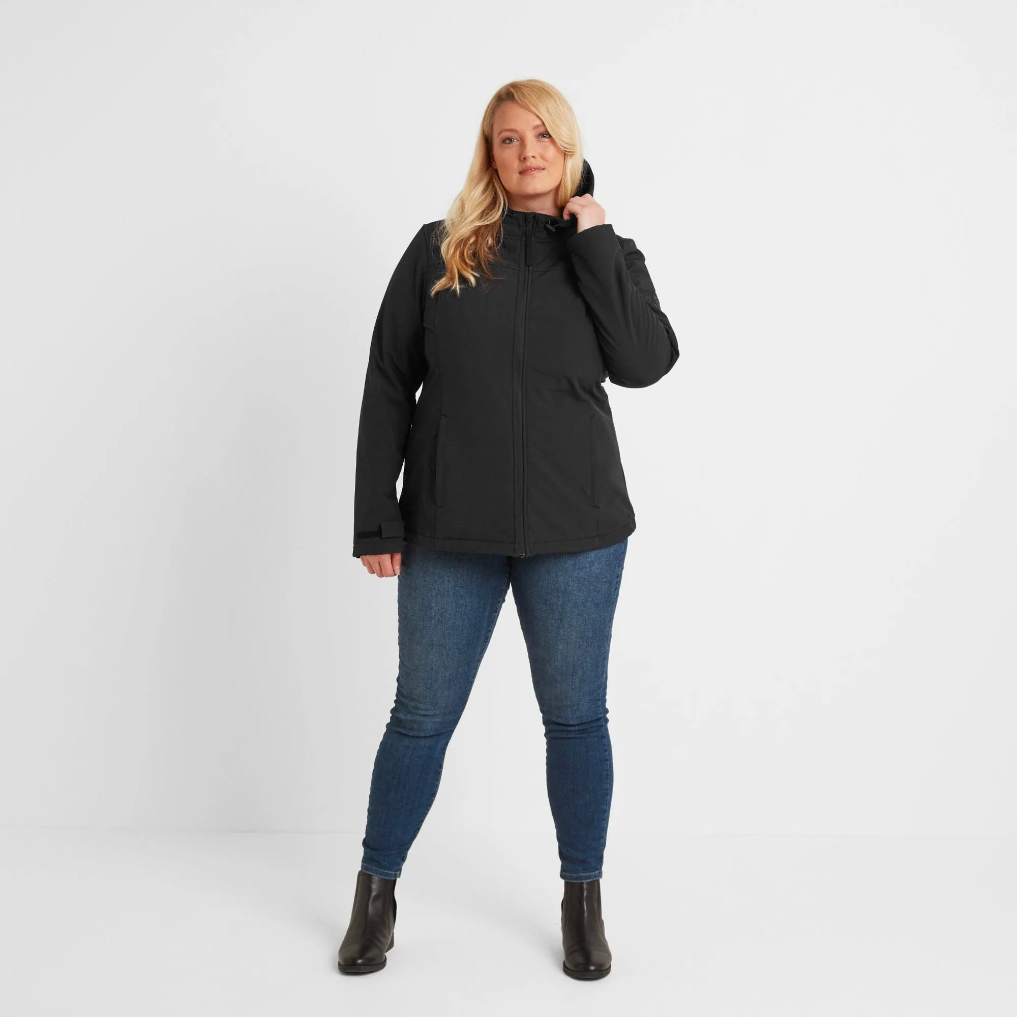 Keld Womens Softshell Hooded Jacket - Black