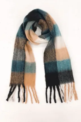 Kirby Scarf Beige Blue Black