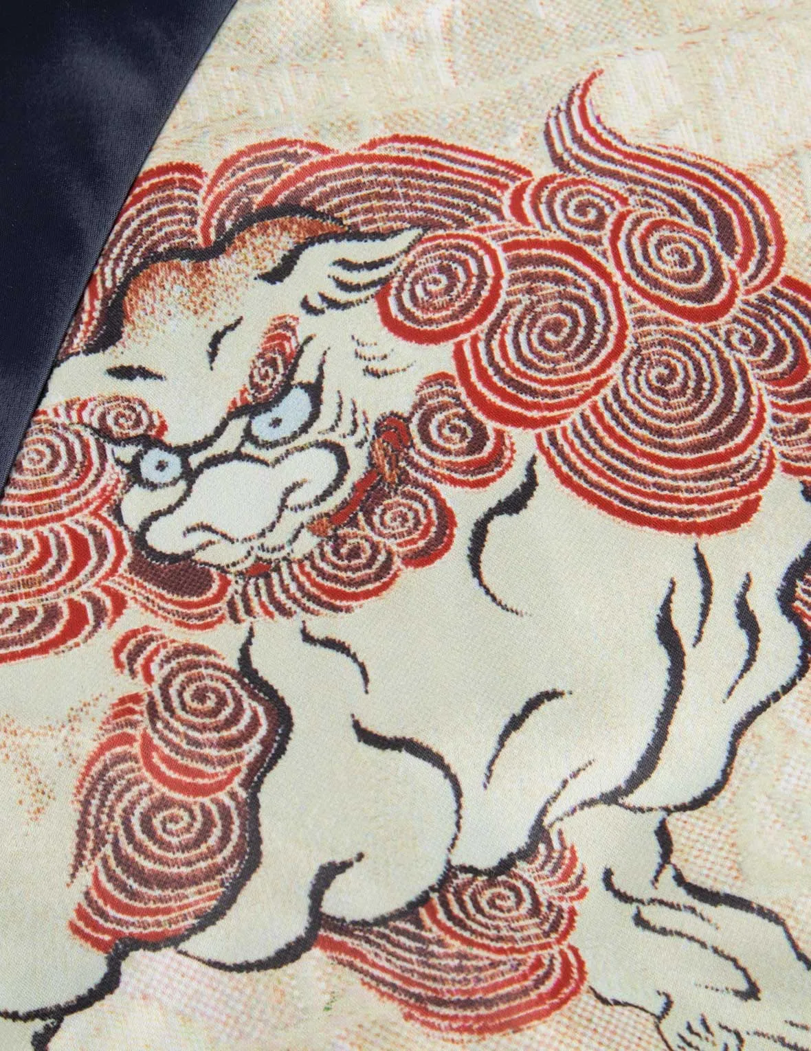 Komainu Brocade Pattern Print Souvenir Jacket