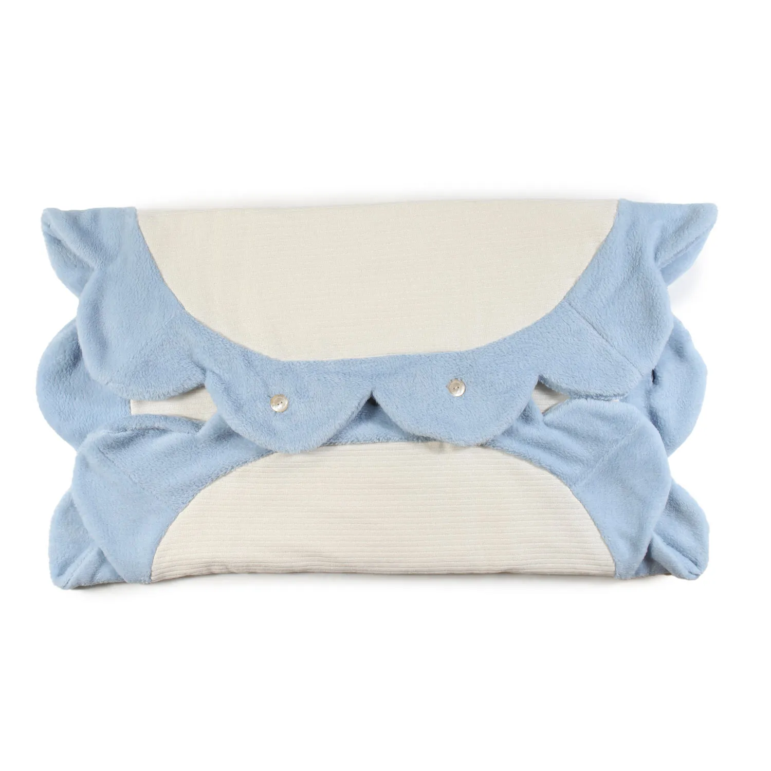 La Stupenderia Ivory And Light Blue Nuvola Sleeping Bag For Baby Boys