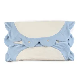 La Stupenderia Ivory And Light Blue Nuvola Sleeping Bag For Baby Boys