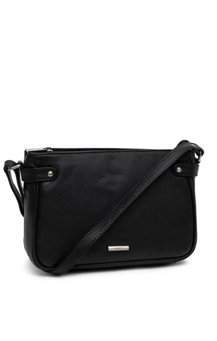 Ladies Tab Detail Cross Body Bag