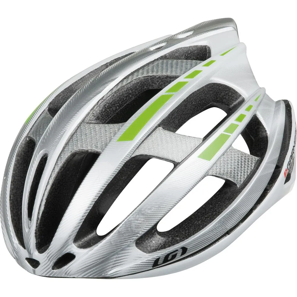 Louis Garneau Quartz II Road Helmet - White-5TO With Customizable Stickers