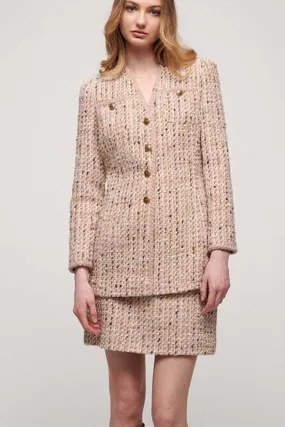 Luisa Spagnoli SENTIMENTO COLLARLESS WOVEN JACKET