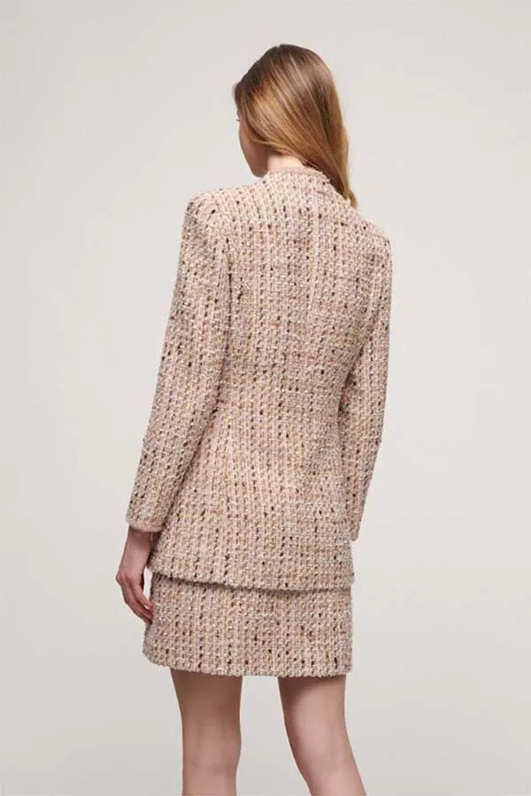 Luisa Spagnoli SENTIMENTO COLLARLESS WOVEN JACKET