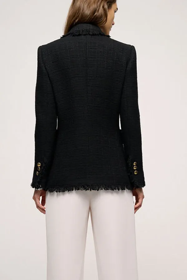 Luisa Spagnoli VISALBA BLACK WOVEN JACKET