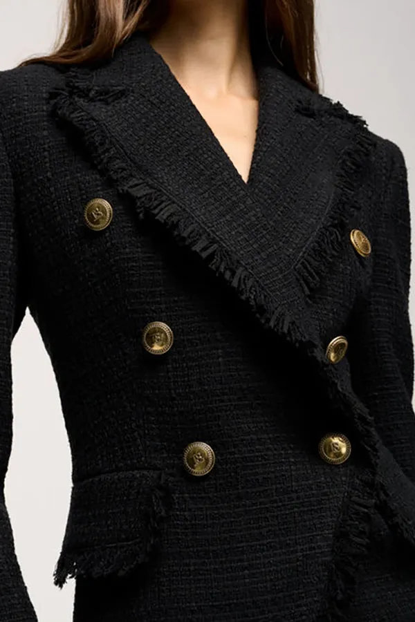 Luisa Spagnoli VISALBA BLACK WOVEN JACKET