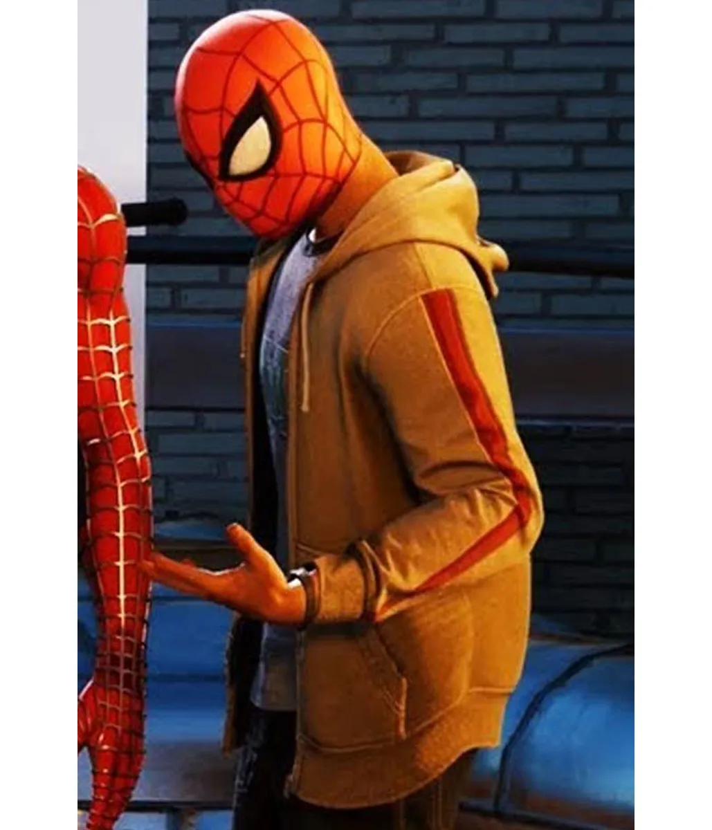 Miles Morales Spider-Man PS4 Gray Hoodie