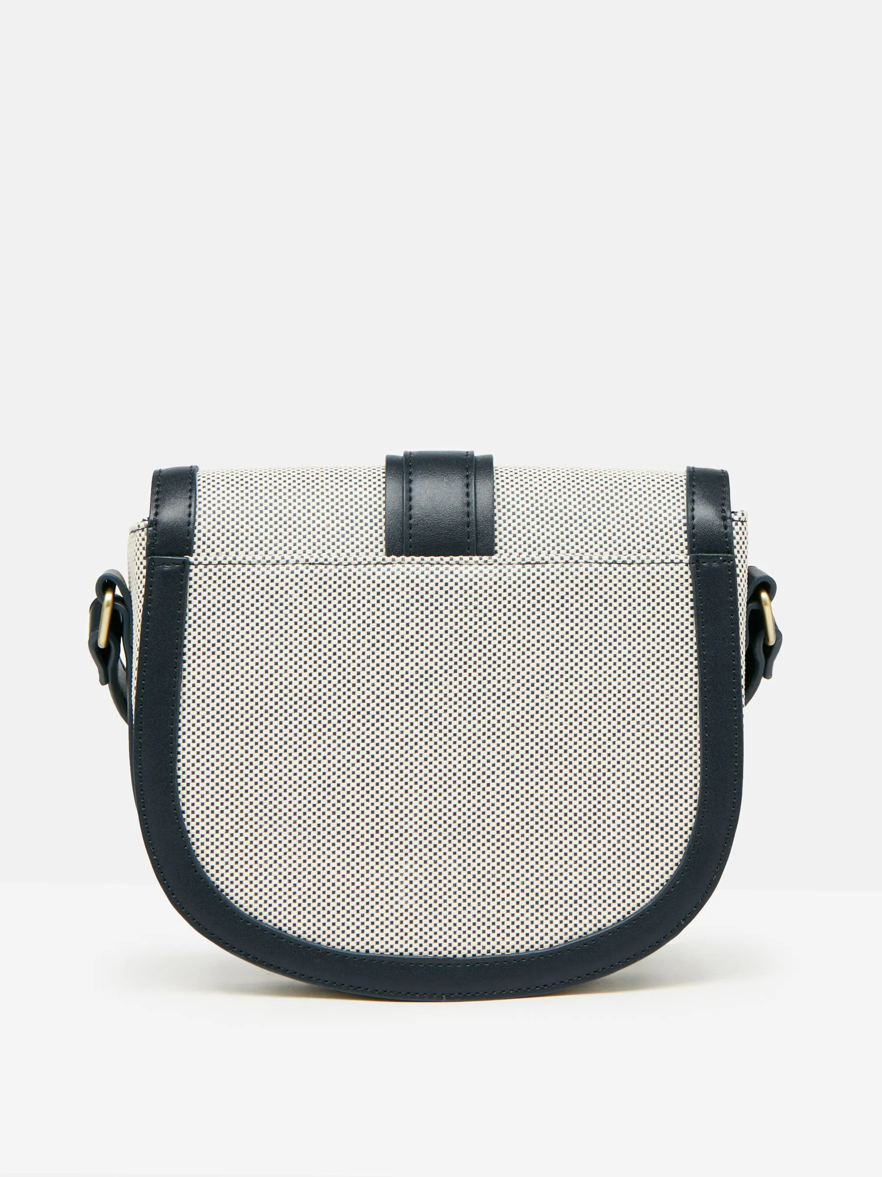 Navy Blue Canvas Cross Body Bag