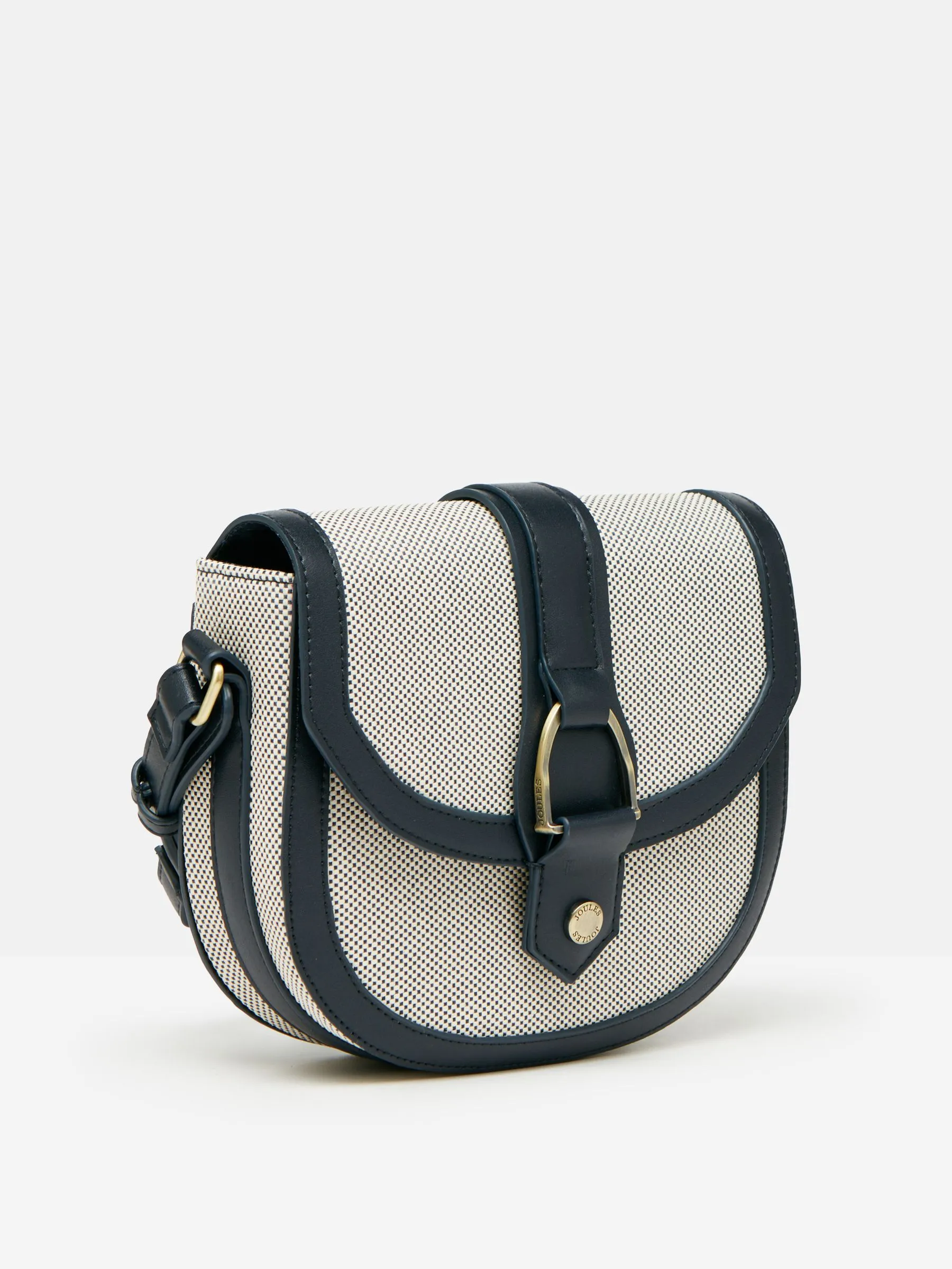 Navy Blue Canvas Cross Body Bag