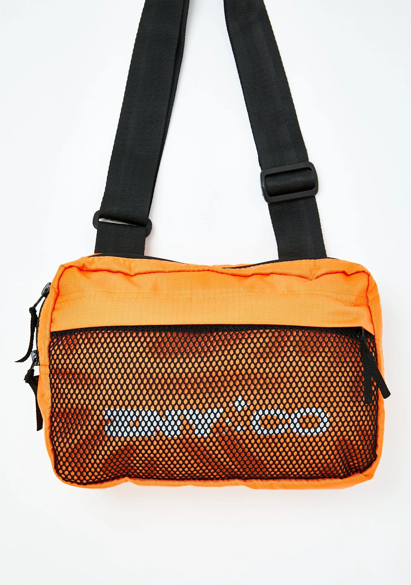 Neon Orange Mesh Shoulder Bag-