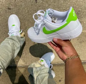 NIKE AIR FORCE 1 WHITE LIME GREEN