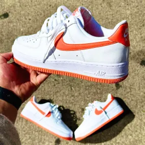 NIKE AIR FORCE 1 WHITE ORANGE