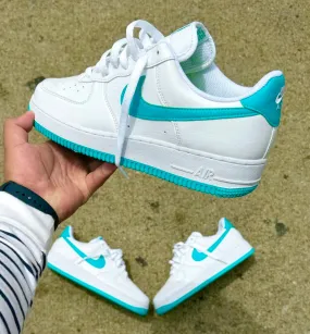 NIKE AIR FORCE 1 WHITE TEAL