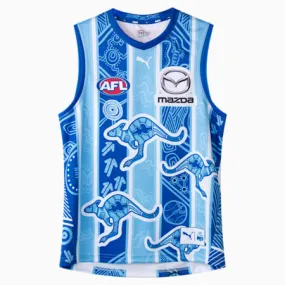 North Melbourne Football Club 2024 Replica Indigenous Guernsey - Youth 8-16 years | Surf The Web-PUMA White-NMFC Indigenous | PU