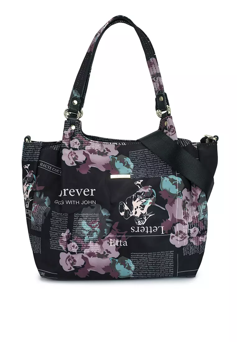 NUVEAU Printed Nylon Convertible Shoulder Bag