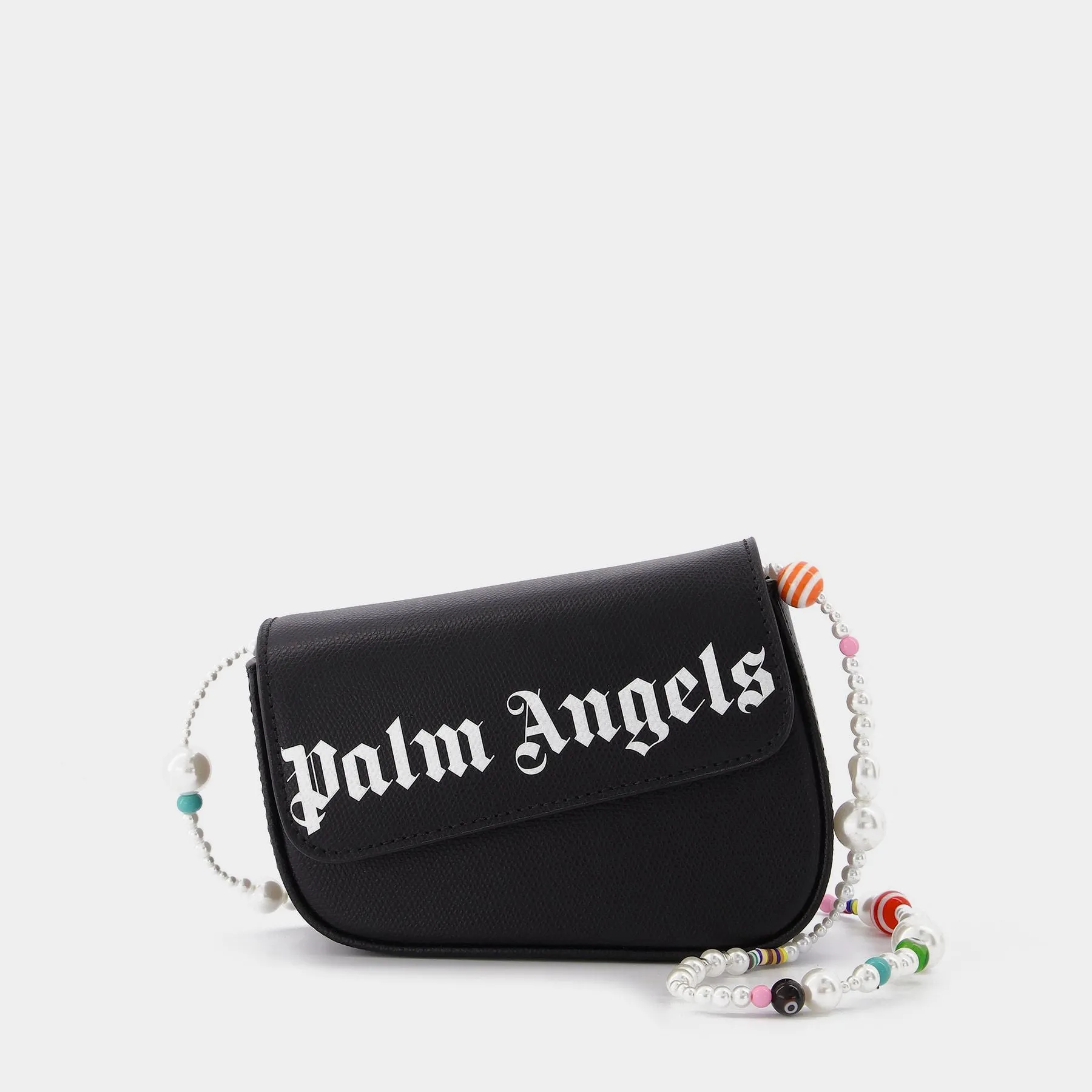 Palm Angels  Crash Bag Pm in Black and White Leather