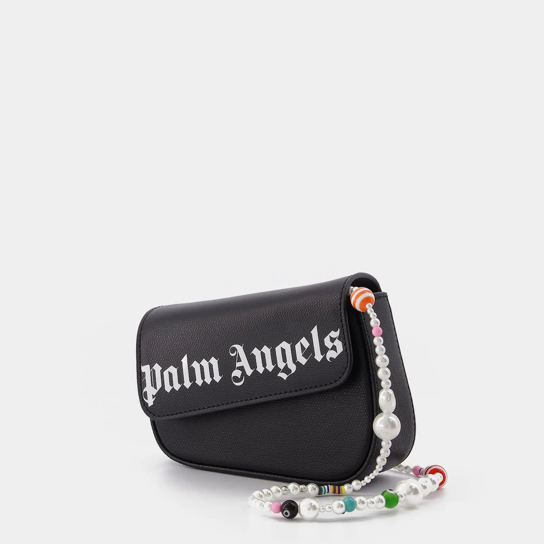 Palm Angels  Crash Bag Pm in Black and White Leather