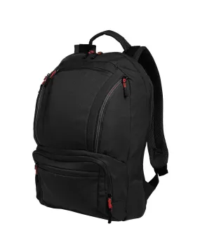 Port Authority Cyber Backpack BG200 Black/ Red