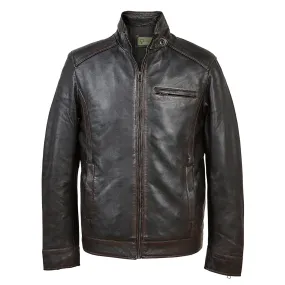 Rik: Men's Black Antique Leather Jacket