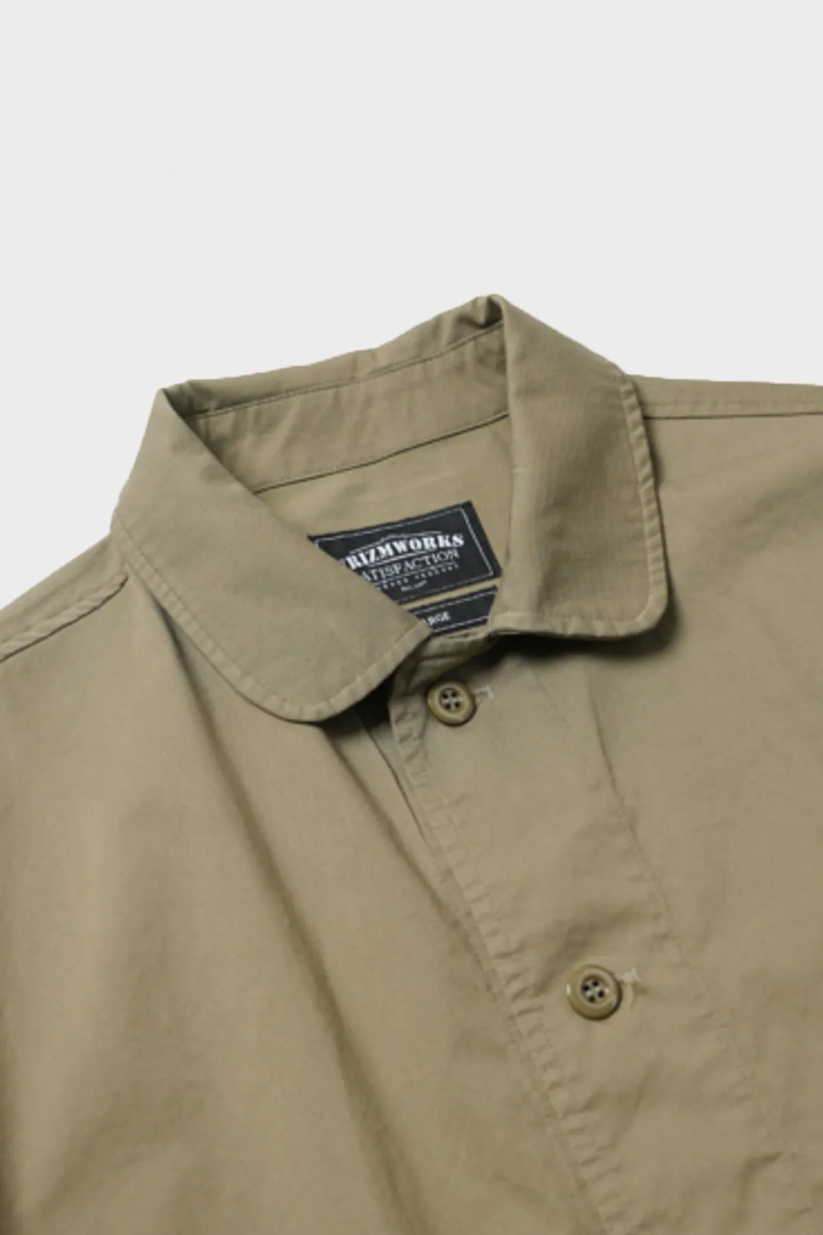 Round Patch Coverall Jacket - Khaki Beige