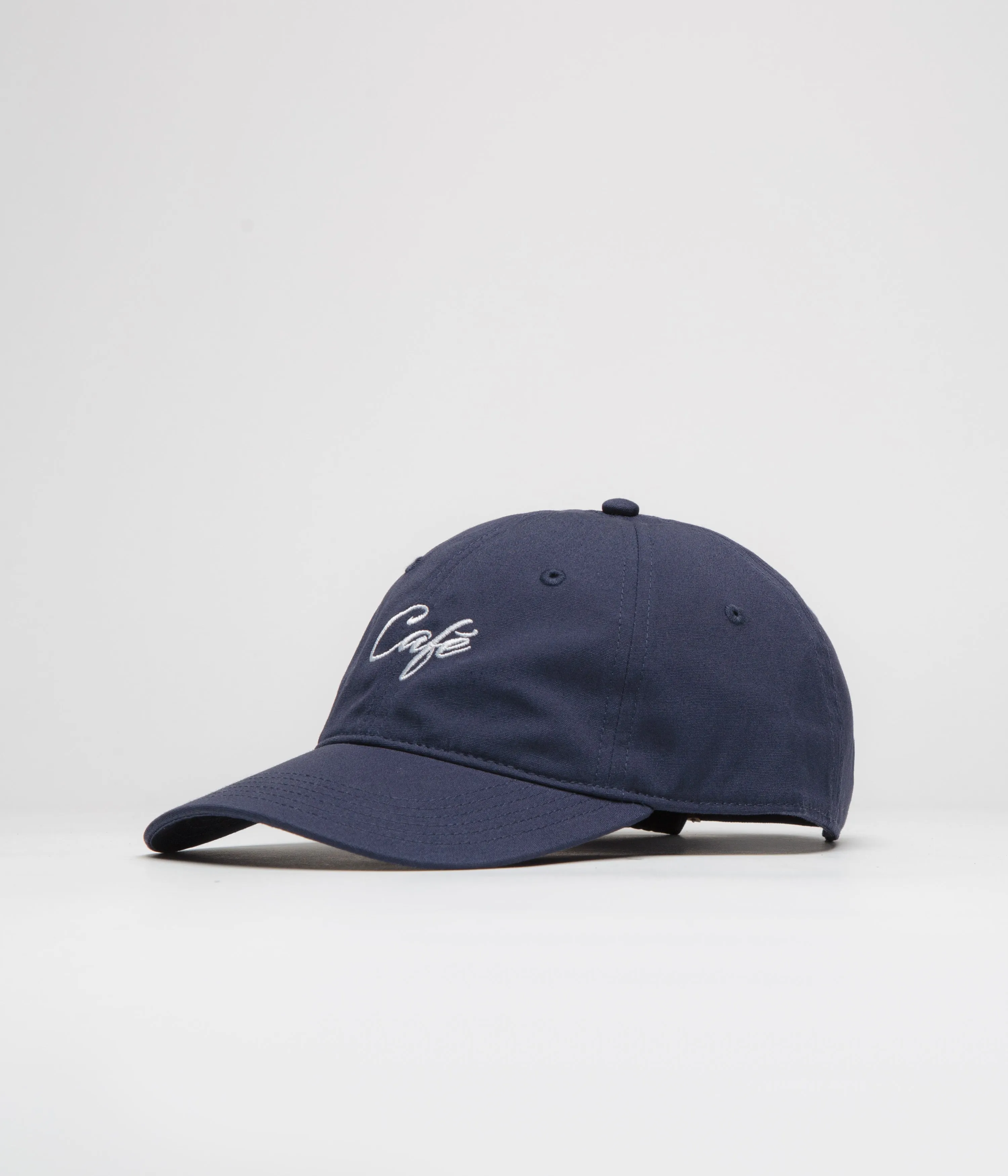 Skateboard Cafe Script Logo Cap - Navy