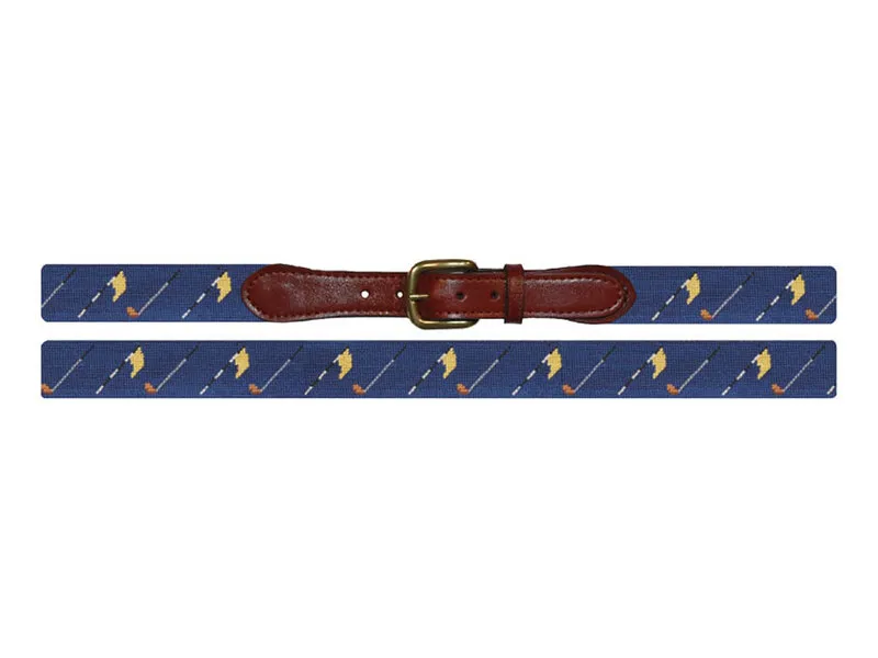 Smathers & Branson Golf Flags Needlepoint Belt